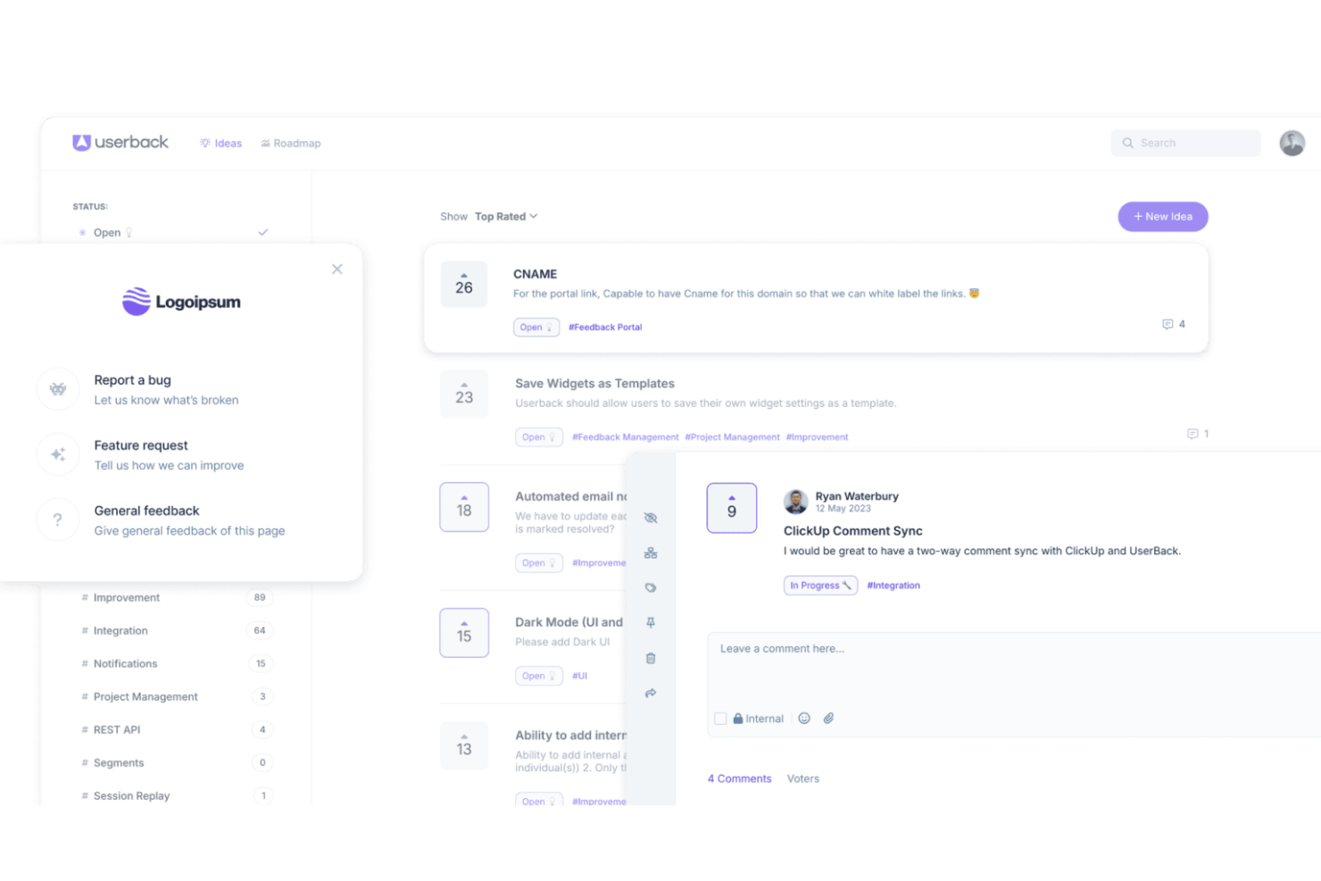  screenshot - Userback-Bewertung: Vor- und Nachteile, Funktionen und Preise