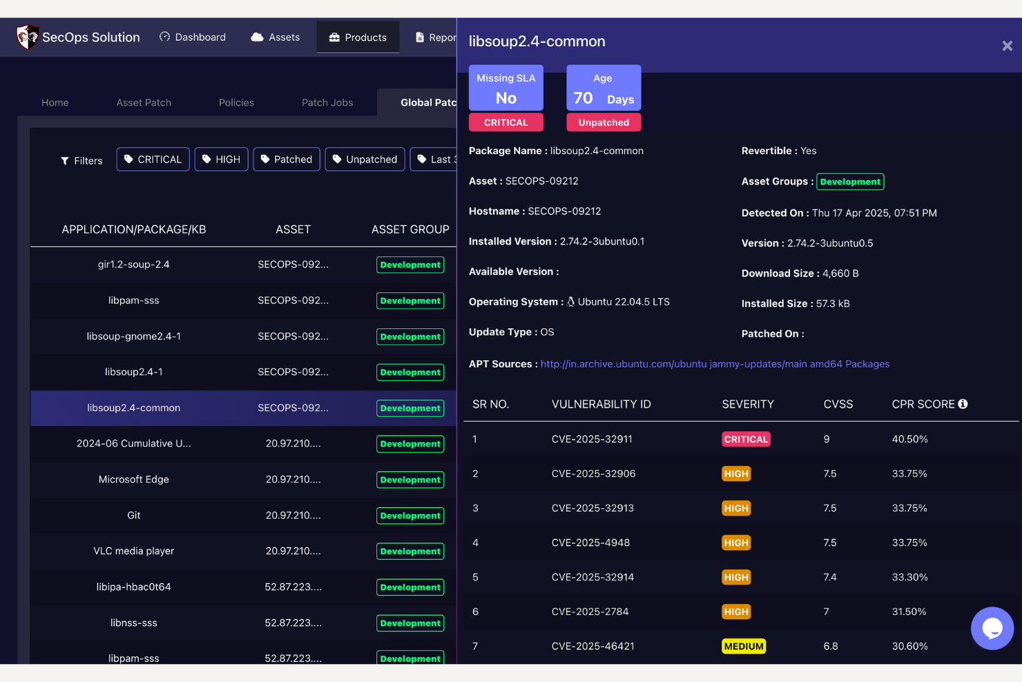 SecOps Solution screenshot - 10 meilleures alternatives à NinjaOne pour la gestion informatique en 2026