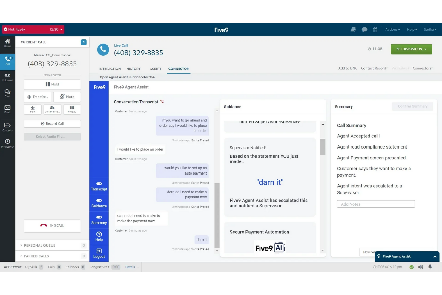 Five9 screenshot - 10 beste Genesys-Konkurrenten für Kontaktcenter im Jahr 2026