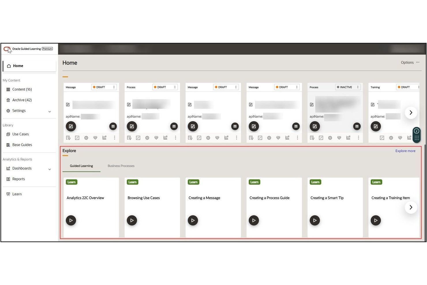 Oracle Guided Learning screenshot - 10 alternatives à WalkMe sélectionnées pour 2026