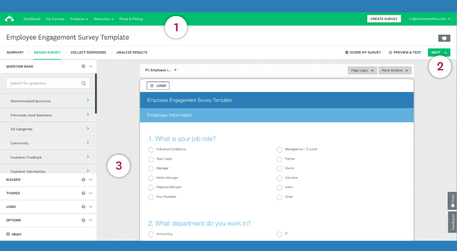 SurveyMonkey screenshot - 10 beste KI-Umfrage-Ersteller im Test 2026