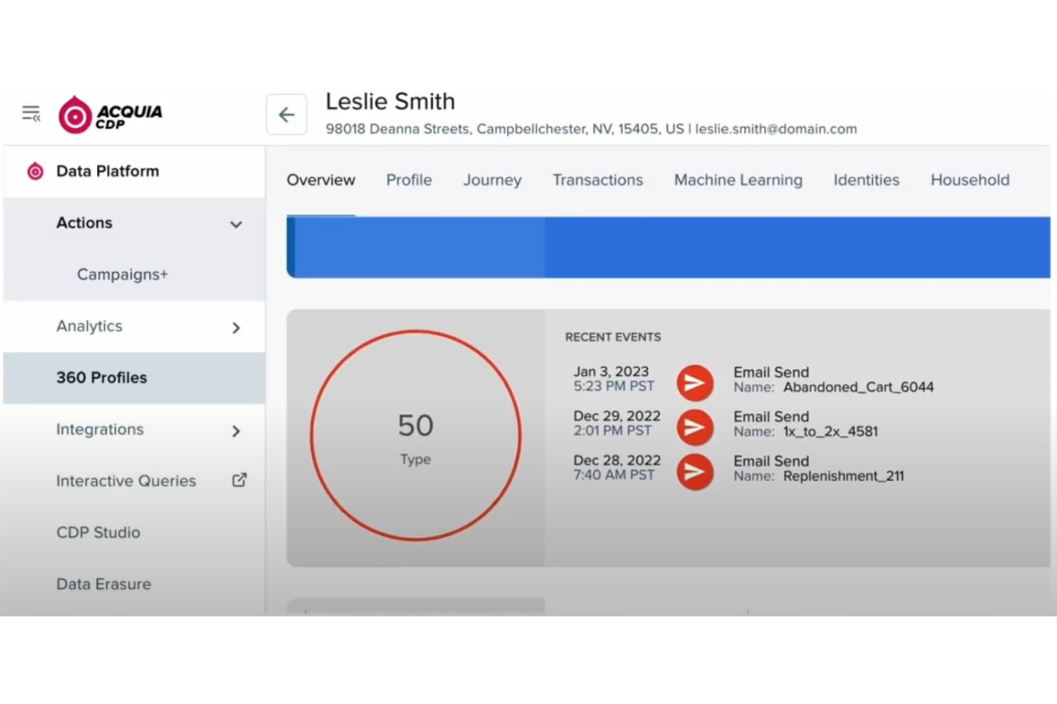 Acquia CDP screenshot - 10 meilleures plateformes de données clients en Inde évaluées en 2026