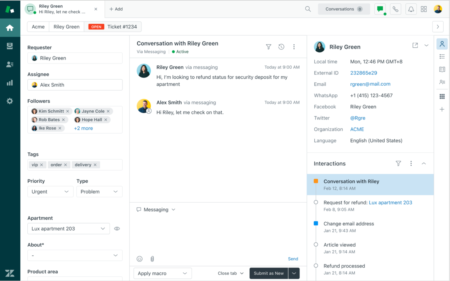 Zendesk screenshot - Die 10 beste Desktop-Software für Callcenter-Agenten für 2026