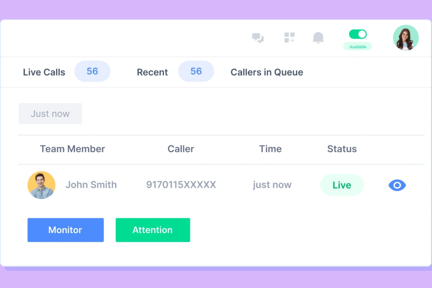 JustCall screenshot - 10 beste Wählsysteme für Callcenter im Test 2026
