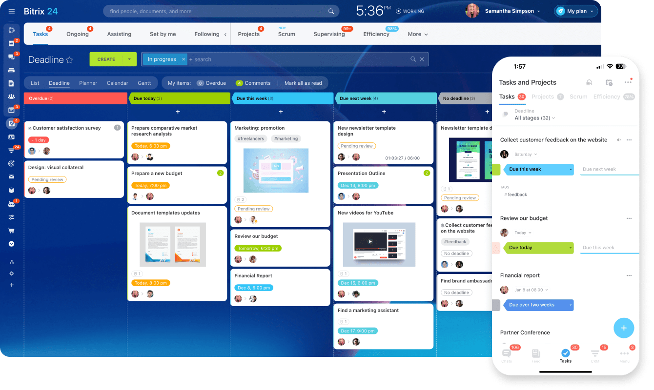 Bitrix24 screenshot - Les 10 meilleurs logiciels de centre d’appels CRM évalués en 2026