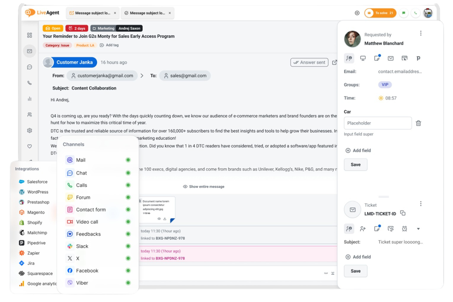 LiveAgent screenshot - 10 kostenlose Callcenter-Softwarelösungen für 2026