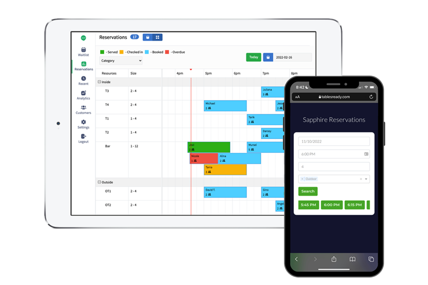 TablesReady screenshot - 10 beste Softwarelösungen für Kundenflussmanagement 2026