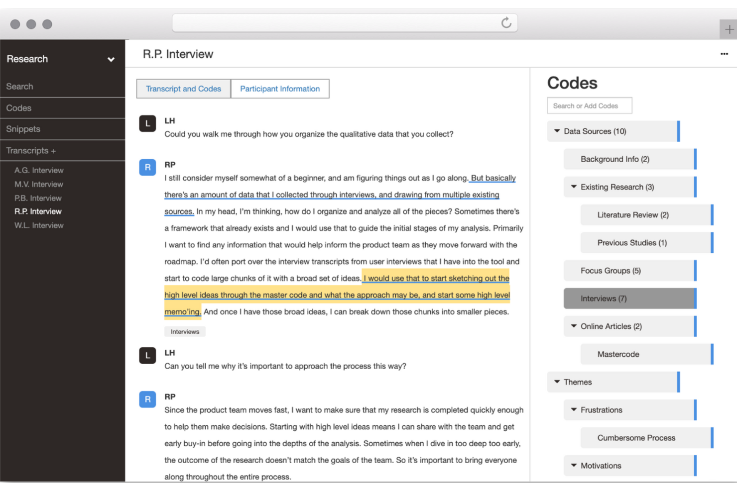 Delve screenshot - 10 Meilleurs Logiciels d’Analyse de Données Qualitatives Que J’ai Testés en 2026