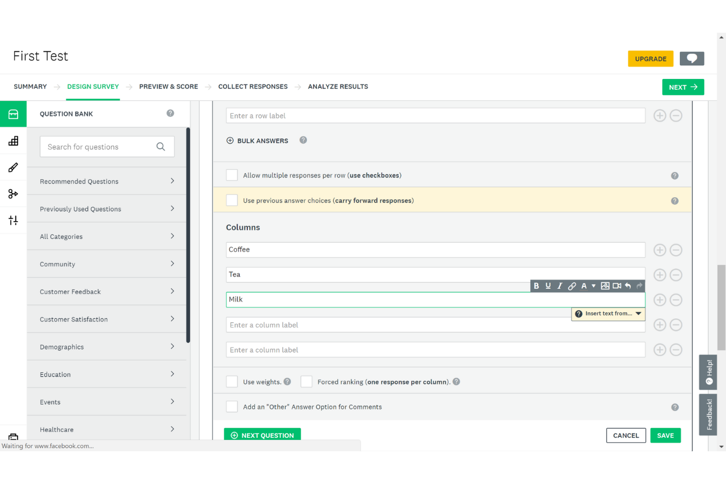 SurveyMonkey screenshot - 10 meilleurs créateurs de formulaires de 2026 : évalués et comparés