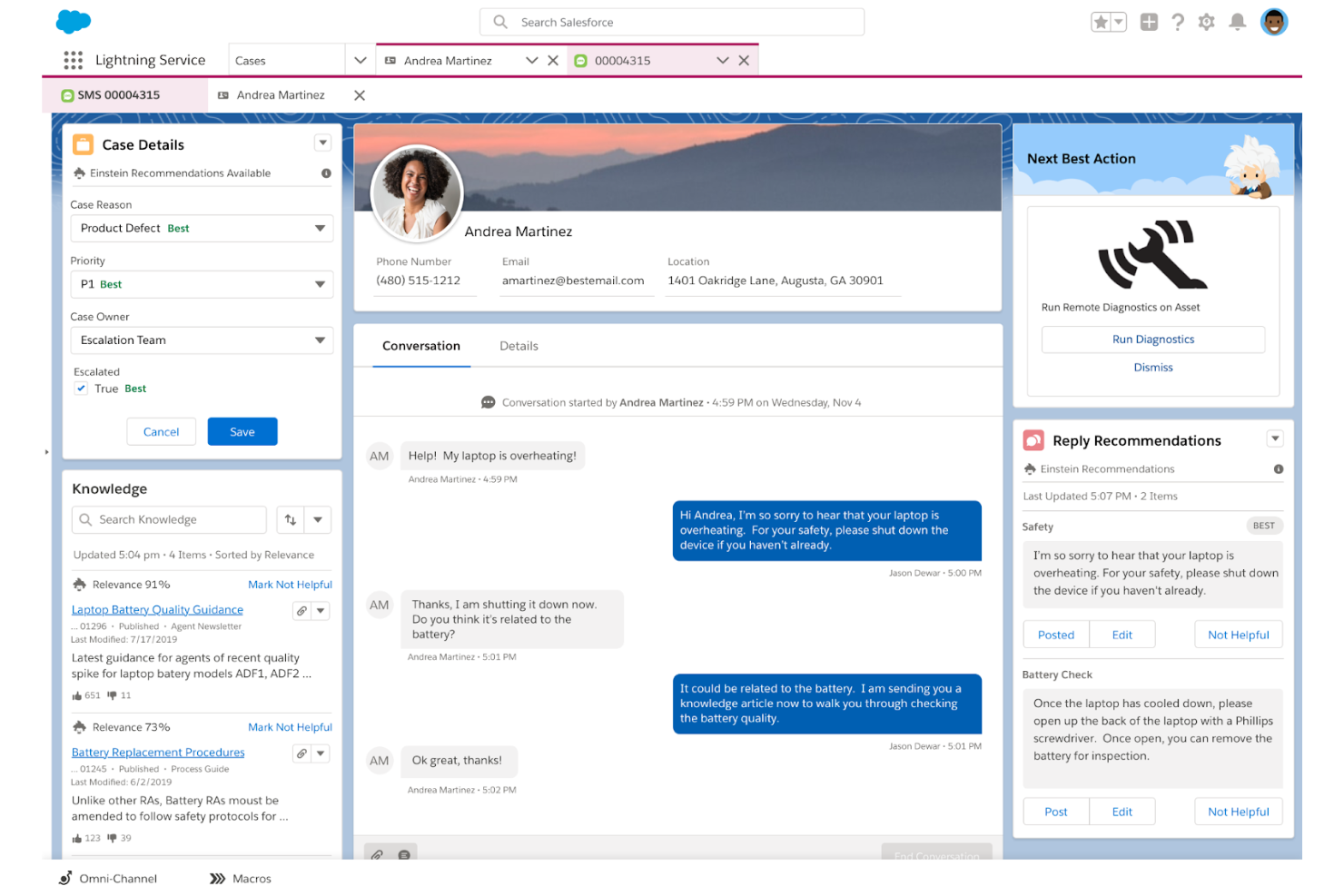 Agentforce Service (formerly Service Cloud) screenshot - 10 beste Enterprise-Helpdesk-Softwarelösungen 2026