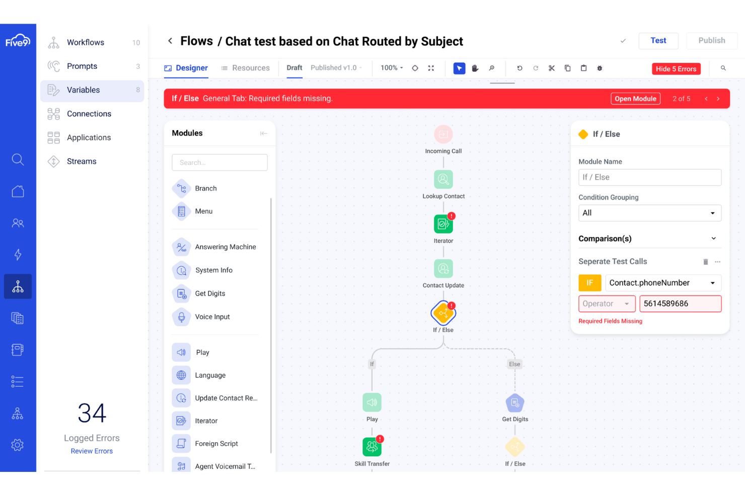 Five9 screenshot - 10 meilleurs logiciels de file d’attente d’appels de 2026