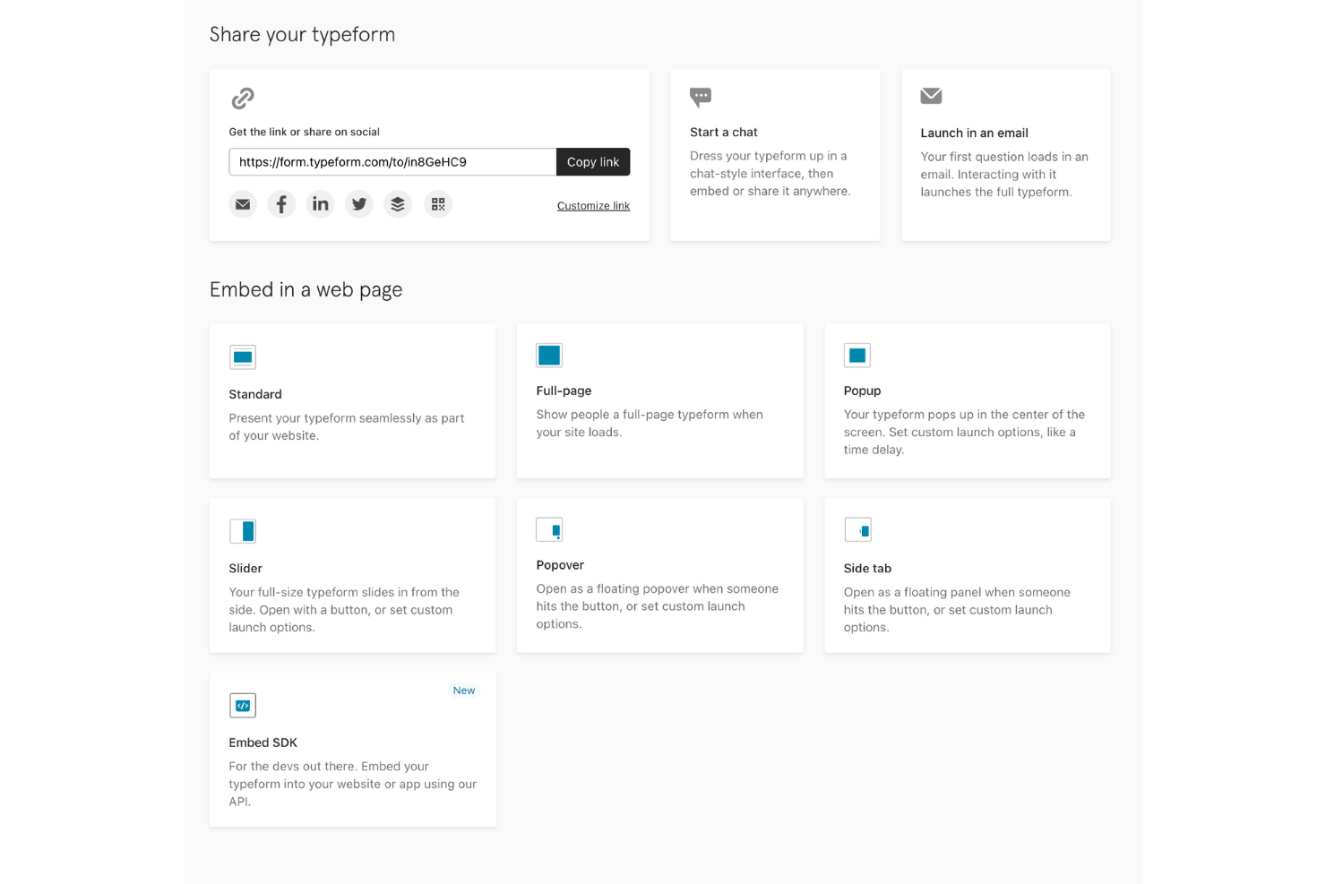 Typeform screenshot - 10 meilleurs outils de création de sondages pour les retours clients en 2026