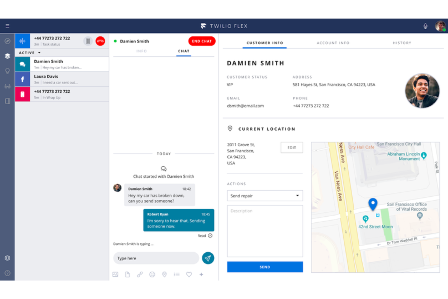 Twilio screenshot - Les 10 meilleurs logiciels de centre de contacts basés sur le cloud de 2026