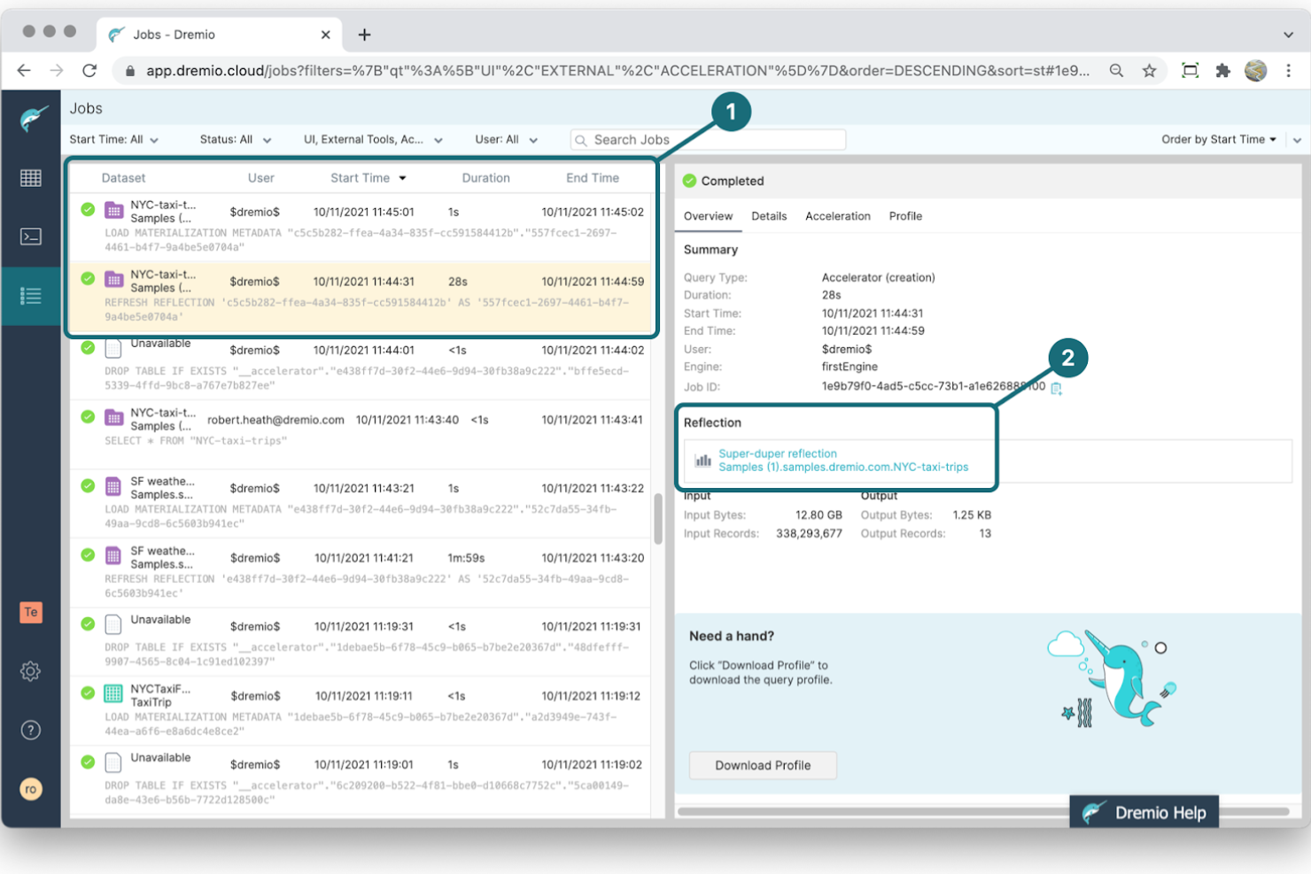 Dremio screenshot - 10 beste Big-Data-Kundenanalysesoftware für 2026