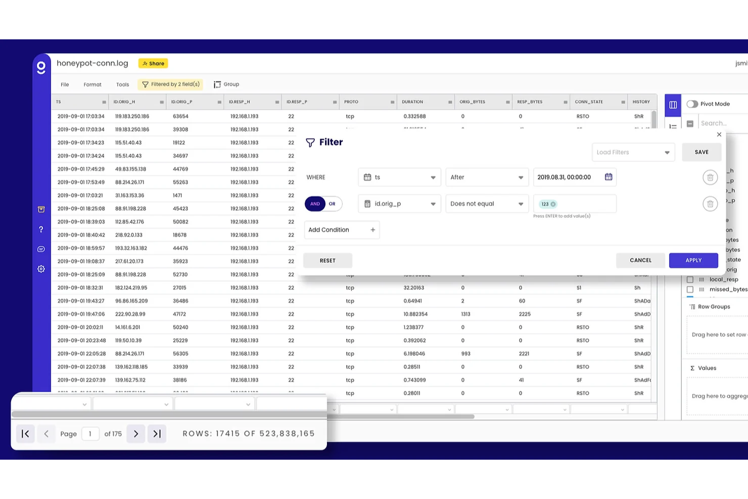 Gigasheet screenshot - 10 beste Big-Data-Kundenanalysesoftware für 2026