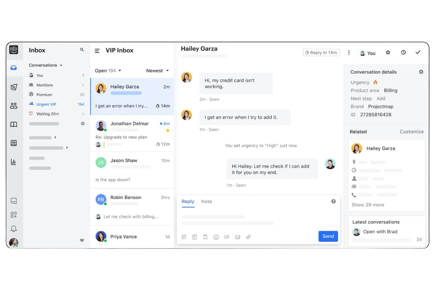 Intercom screenshot - 10 meilleurs logiciels d’assistance client par IA en 2026