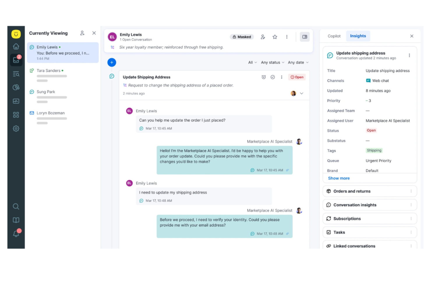 Kustomer screenshot - 10 meilleurs logiciels d’assistance client par IA en 2026