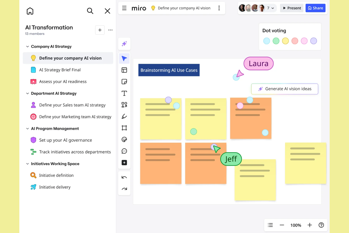 Miro screenshot - 10 meilleures alternatives à Lucidchart pour créer des diagrammes en 2026