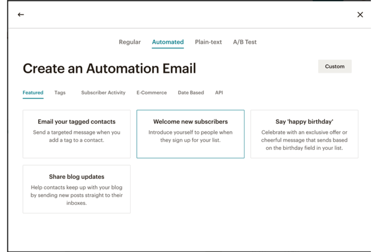 Mailchimp screenshot - 10 meilleures alternatives à Braze pour l’engagement client en 2026
