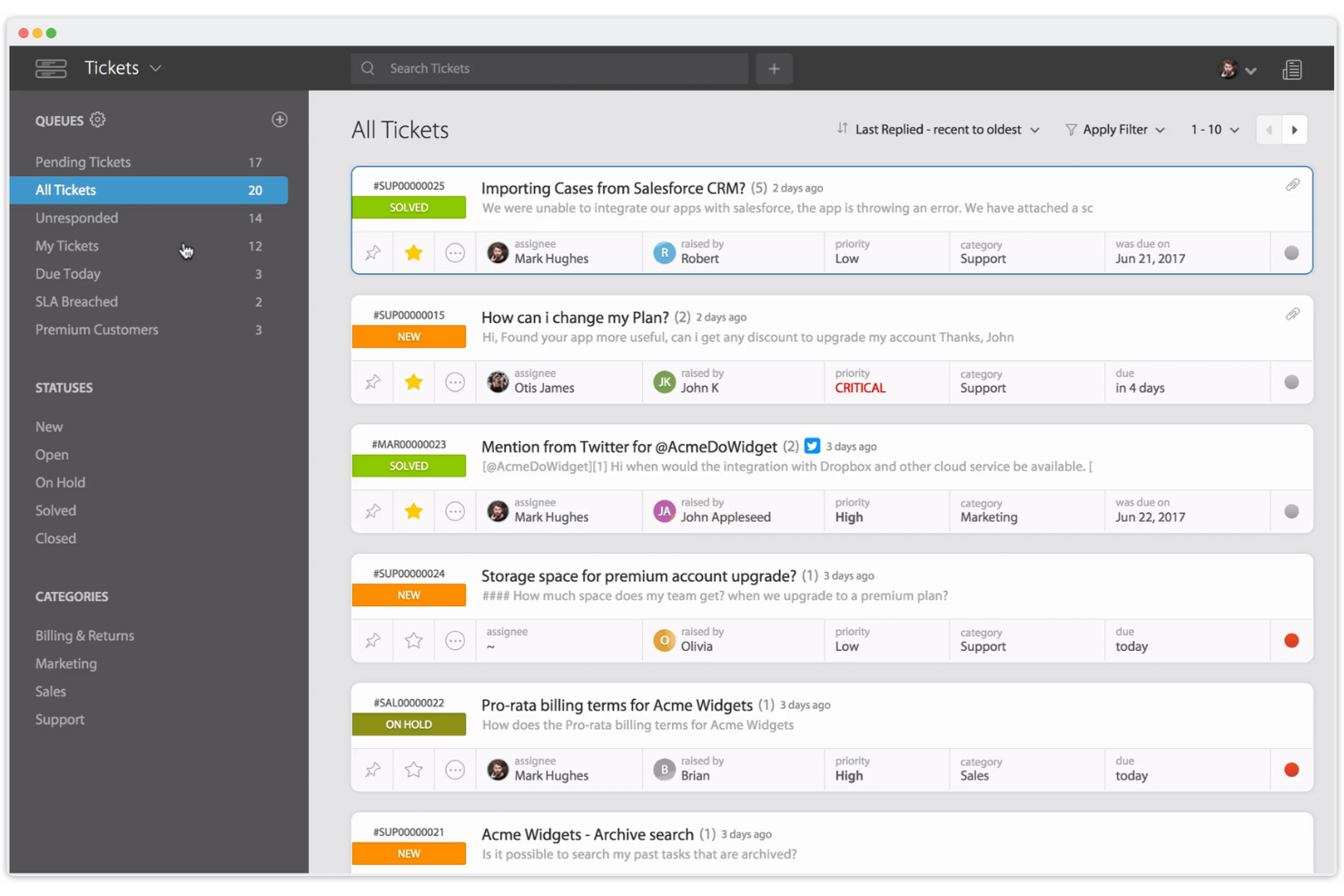 HappyFox screenshot - 10 meilleures alternatives à Kayako pour le support client en 2026