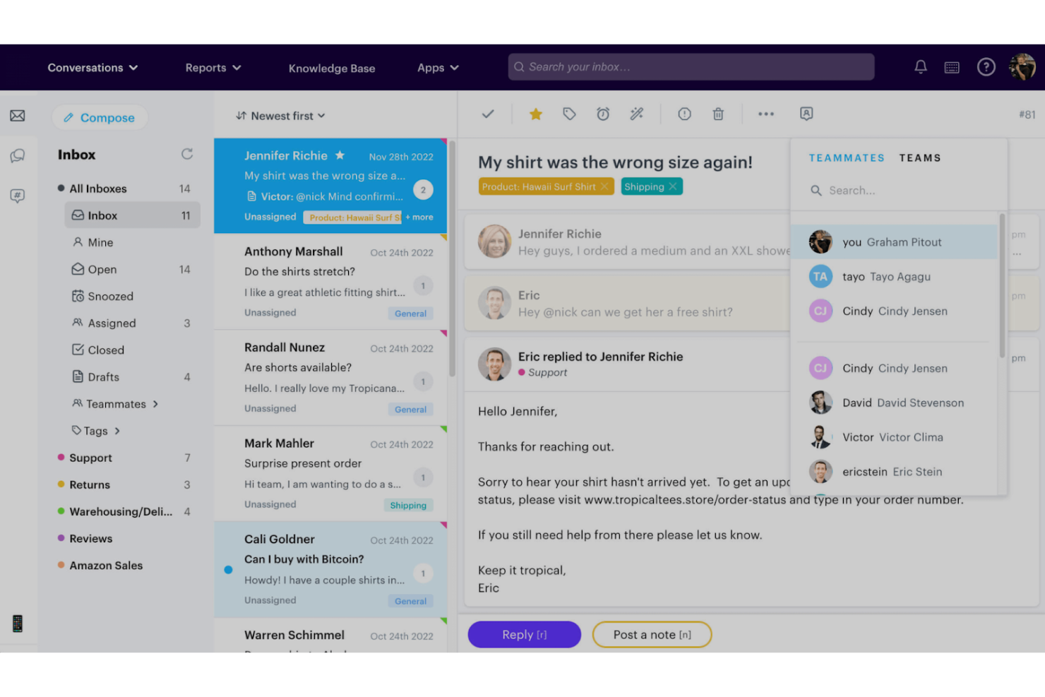 Groove screenshot - 10 beste Alternativen zu Zoho Desk für den Support im Jahr 2026