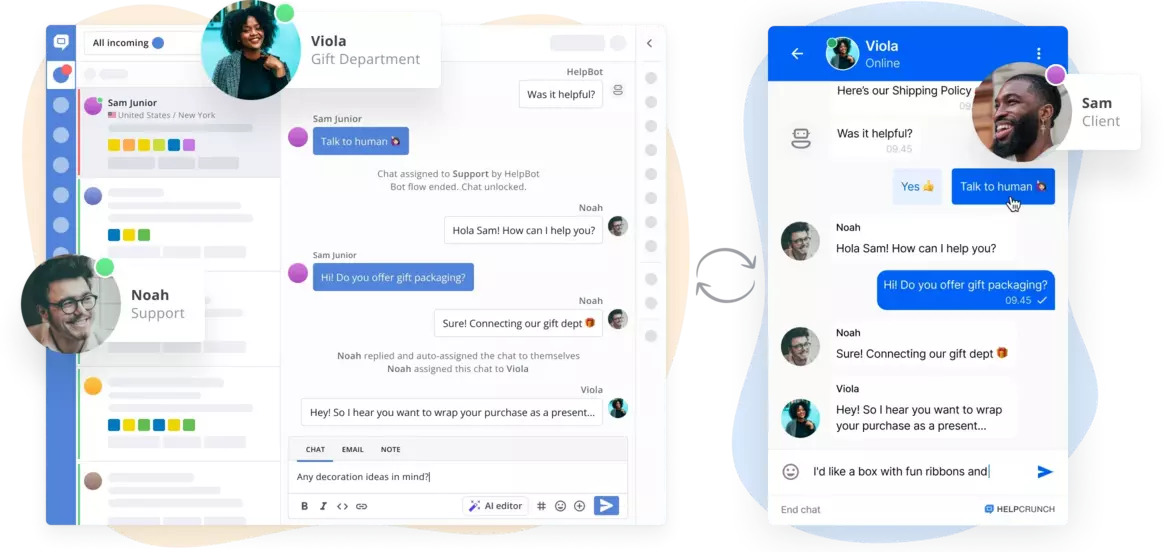 HelpCrunch screenshot - Les 10 meilleures alternatives à Intercom examinées en 2026