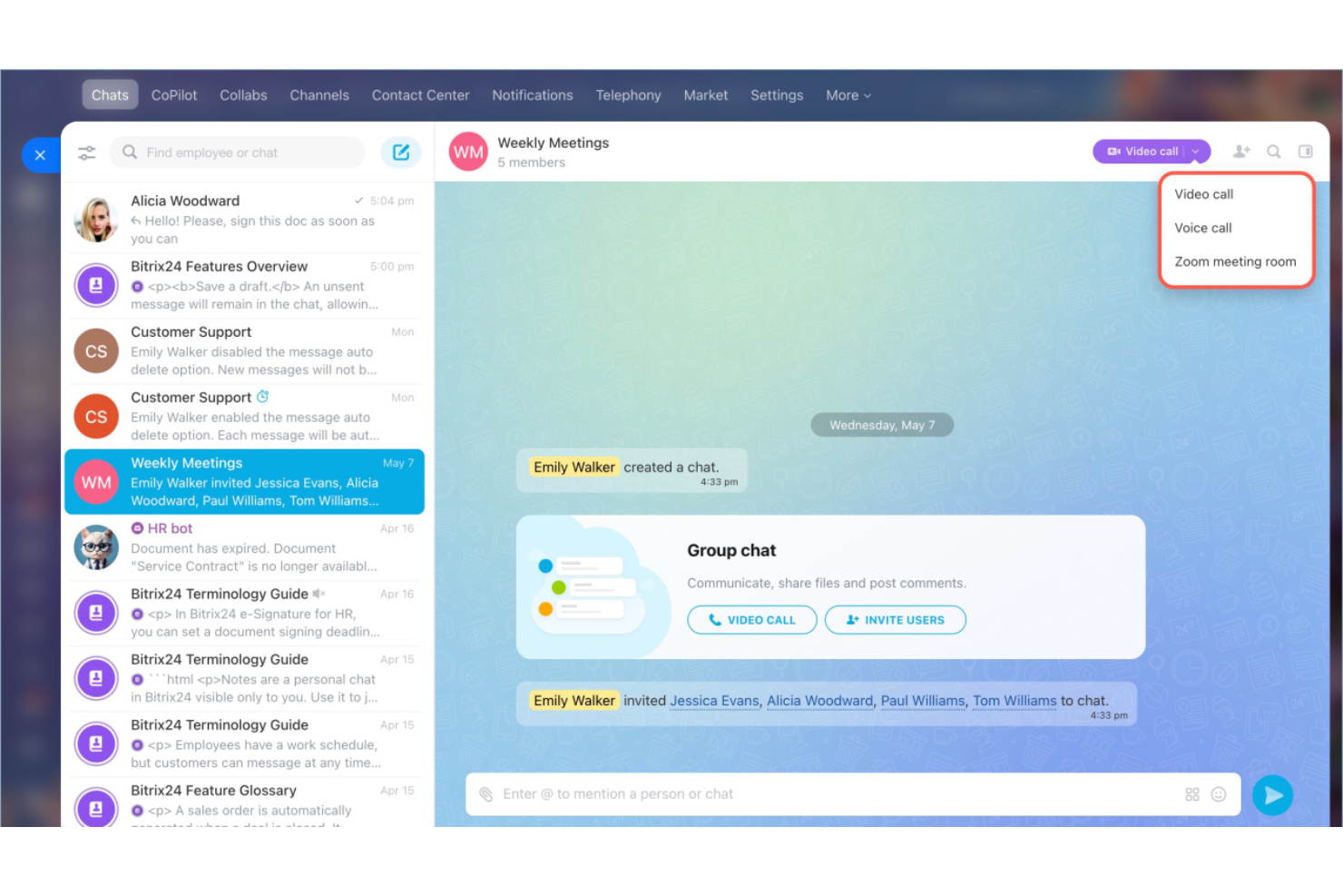 Bitrix24 screenshot - 10 beste kostenlose Live-Chat-Softwarelösungen im Jahr 2026