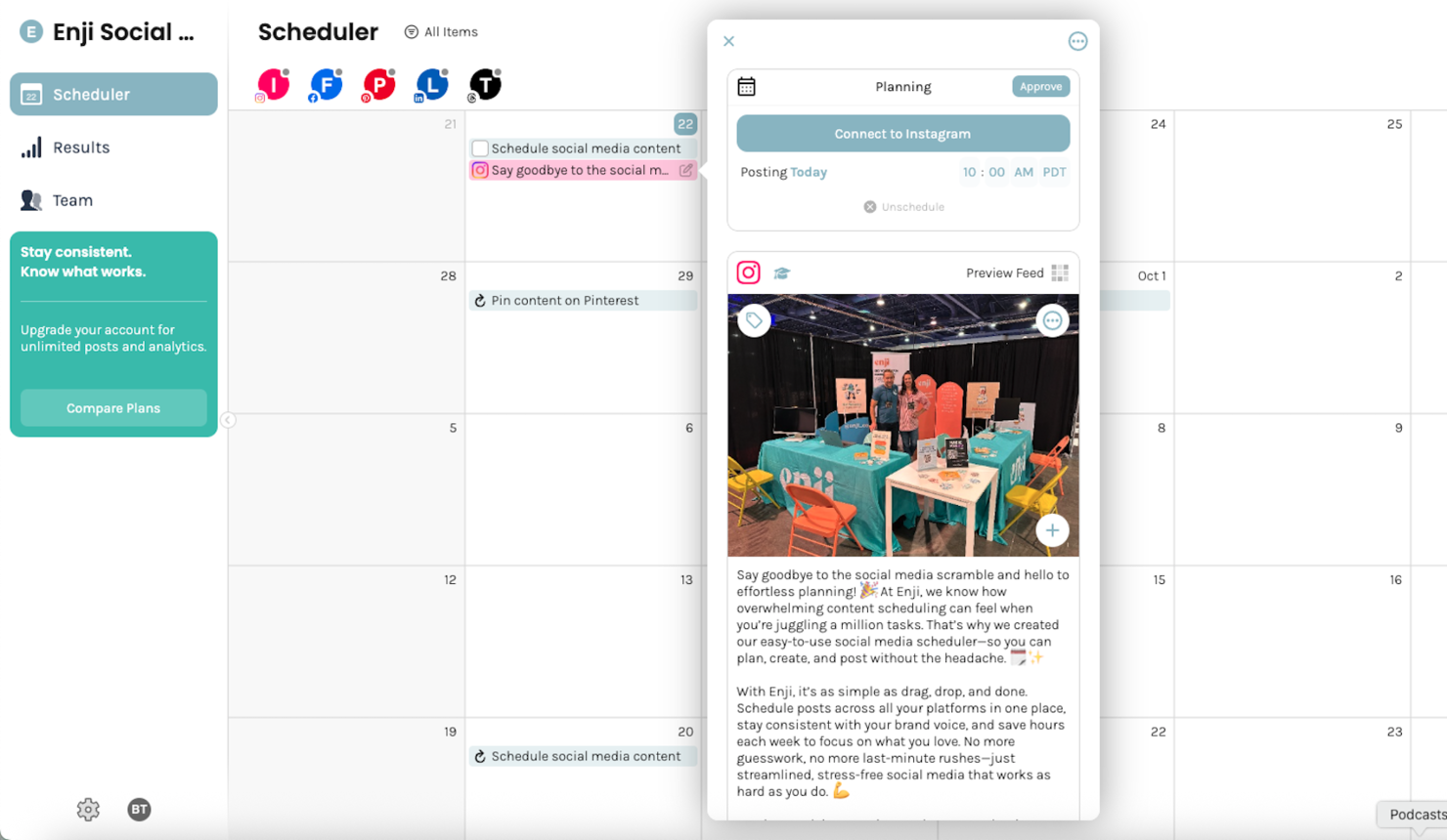 Enji screenshot - 10 meilleurs logiciels de gestion de projets marketing pour 2026