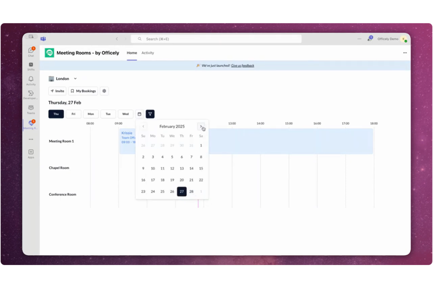 Officely screenshot - 10 meilleurs logiciels de réservation de bureaux partagés pour les centres d’appels en 2026