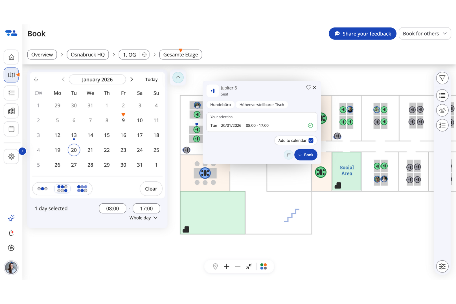 desk.ly screenshot - 10 meilleurs logiciels de réservation de bureaux partagés pour les centres d’appels en 2026