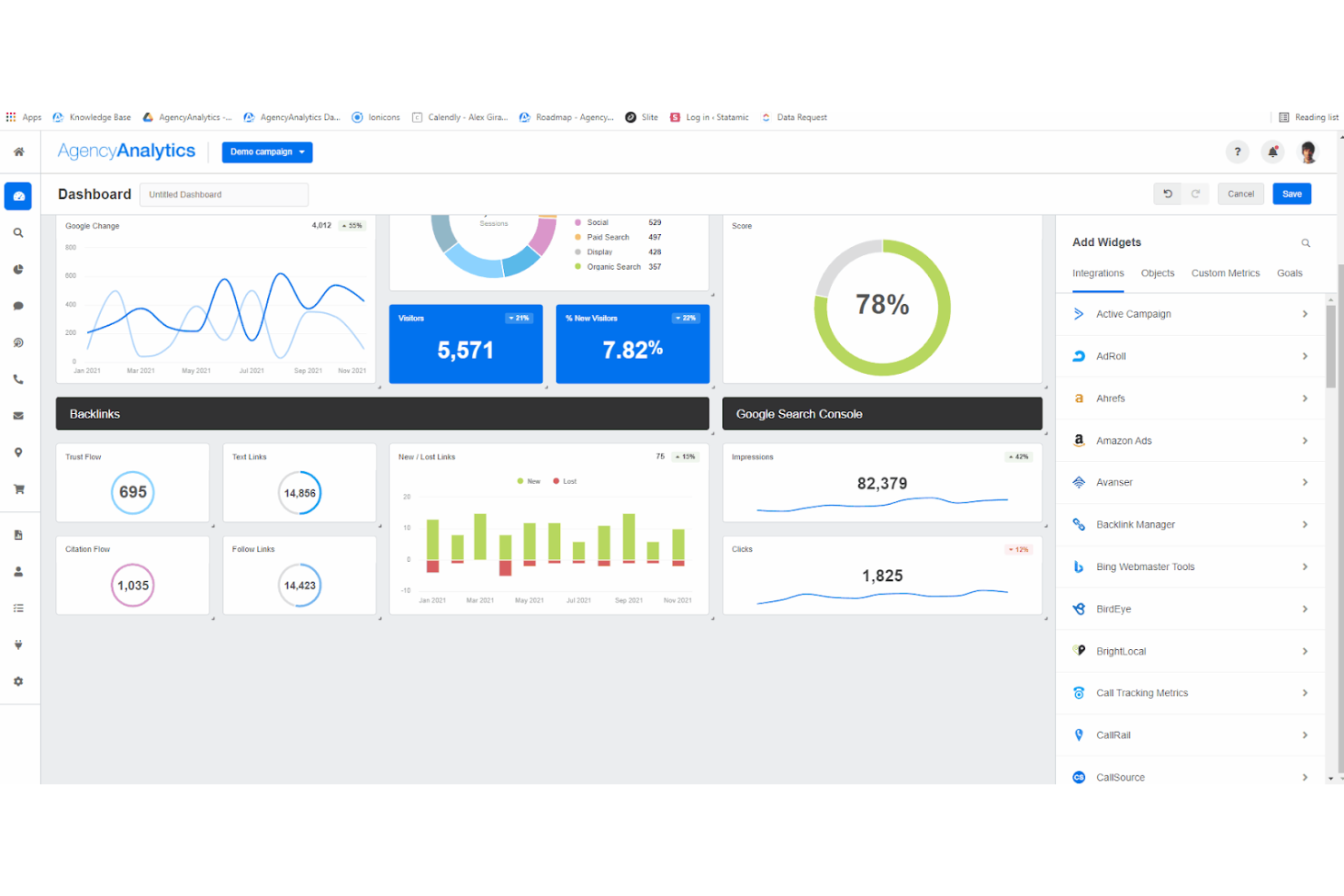 AgencyAnalytics screenshot - Les 10 meilleurs logiciels de rapports pour agences marketing en 2026