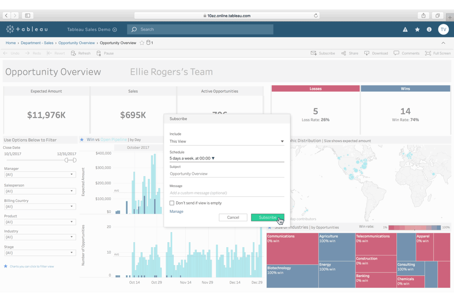 Tableau screenshot - Les 10 meilleurs logiciels de rapports pour agences marketing en 2026
