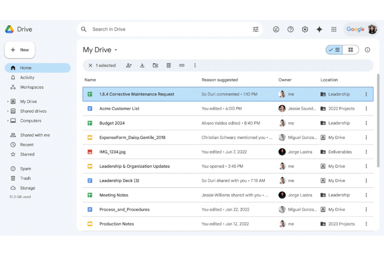 Google Drive screenshot - Las 10 mejores herramientas de productividad analizadas para 2026