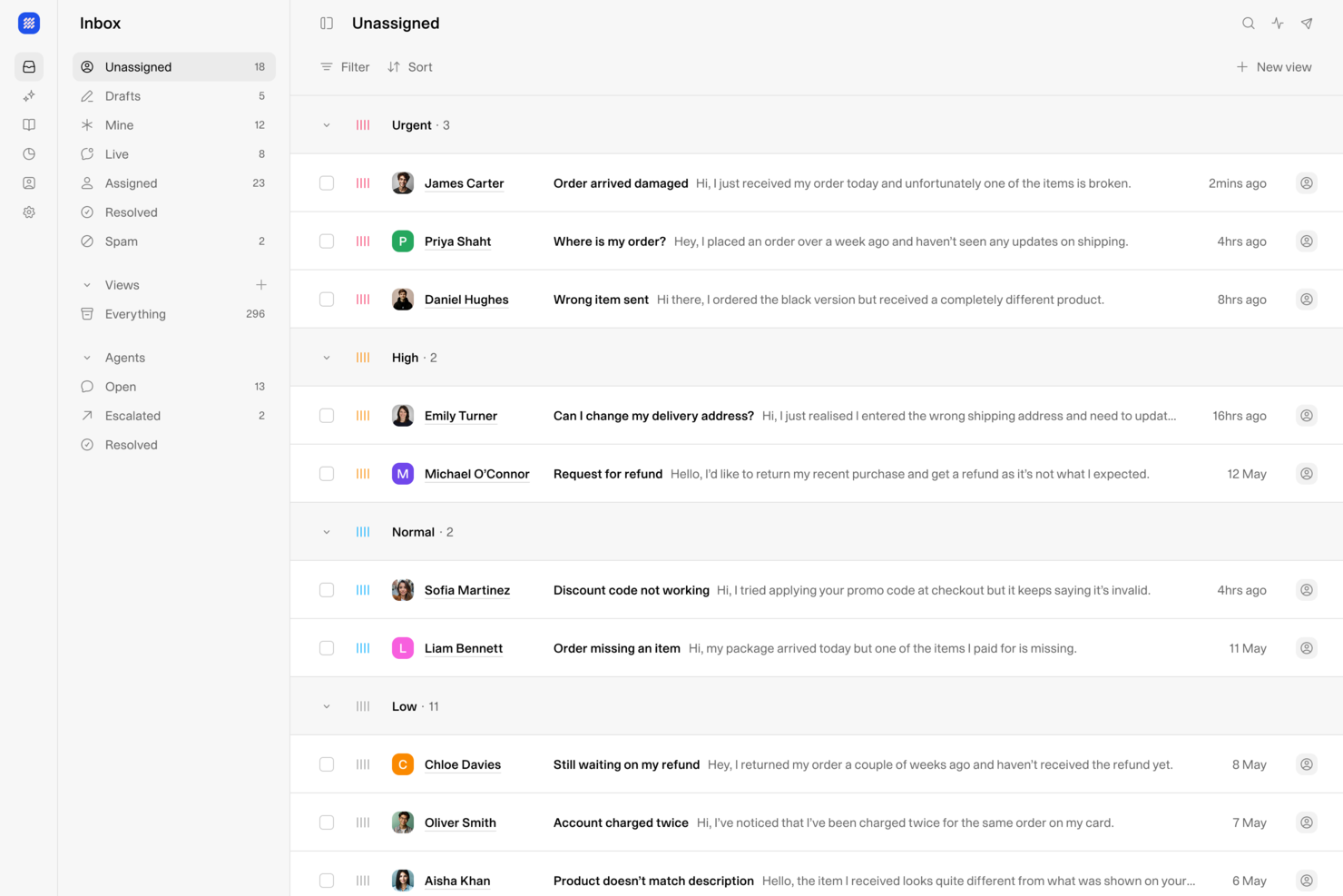 Weav screenshot - Los 10 mejores programas de chat en vivo para sitios web en 2026
