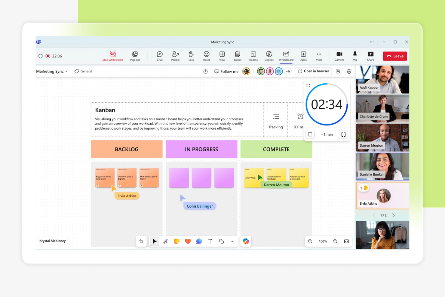 Microsoft Whiteboard screenshot - 10 meilleures alternatives à Miro pour la collaboration visuelle en 2026