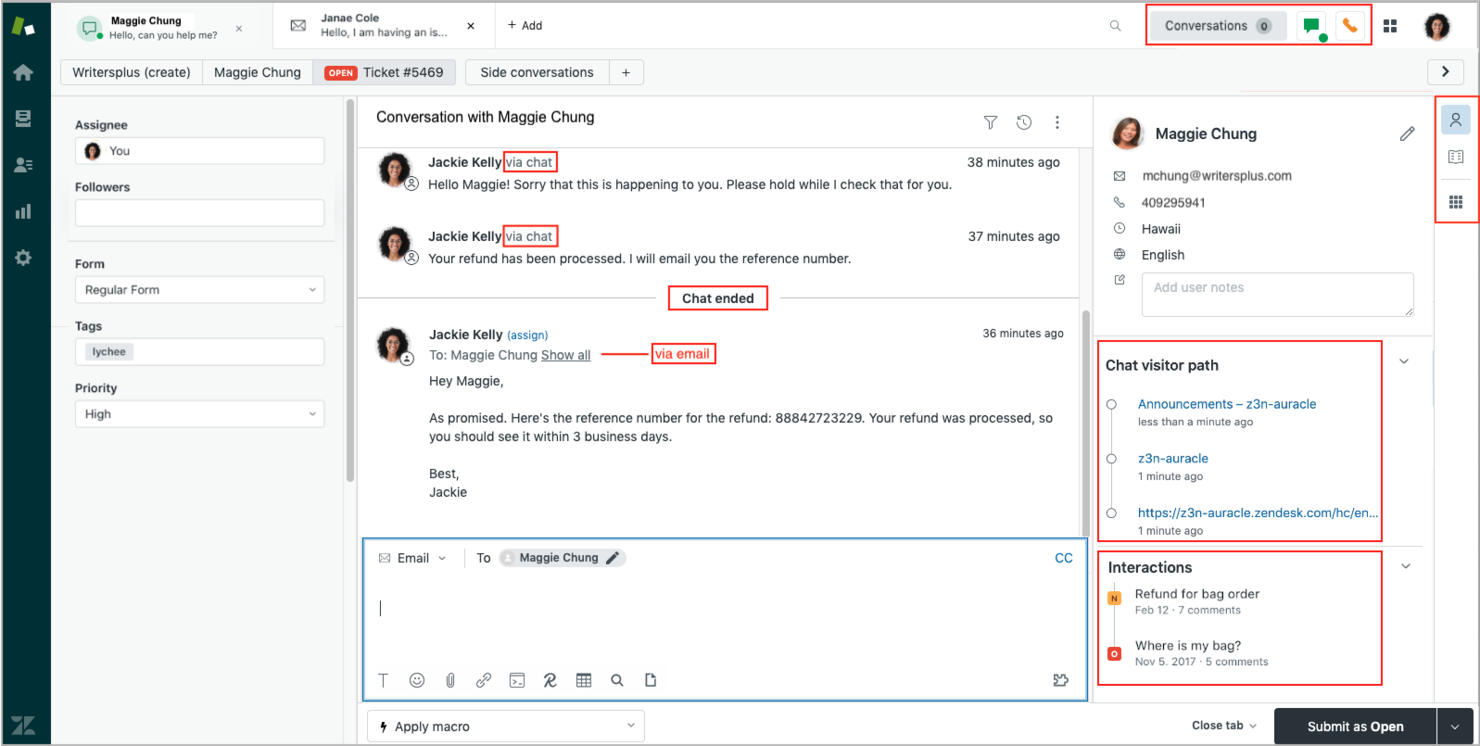 Zendesk screenshot - 10 alternativas a HubSpot Service Hub que considerar en 2026