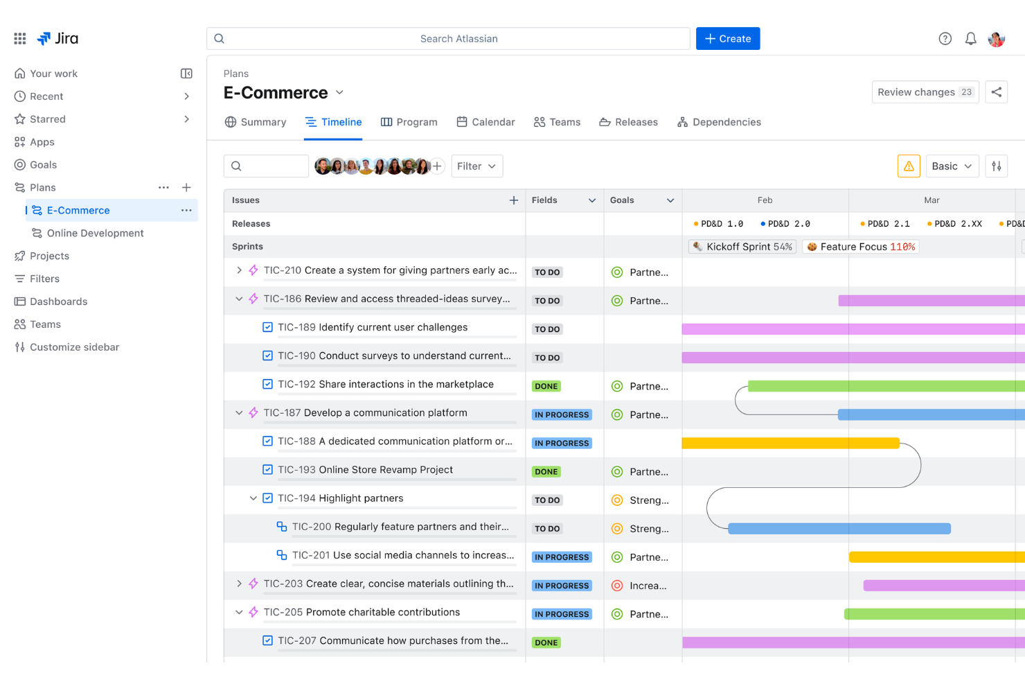 Jira screenshot - I 10 migliori software gratuiti per la gestione dei progetti recensiti per il 2026