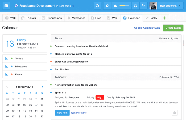 Freedcamp screenshot - I 10 migliori software gratuiti per la gestione dei progetti recensiti per il 2026