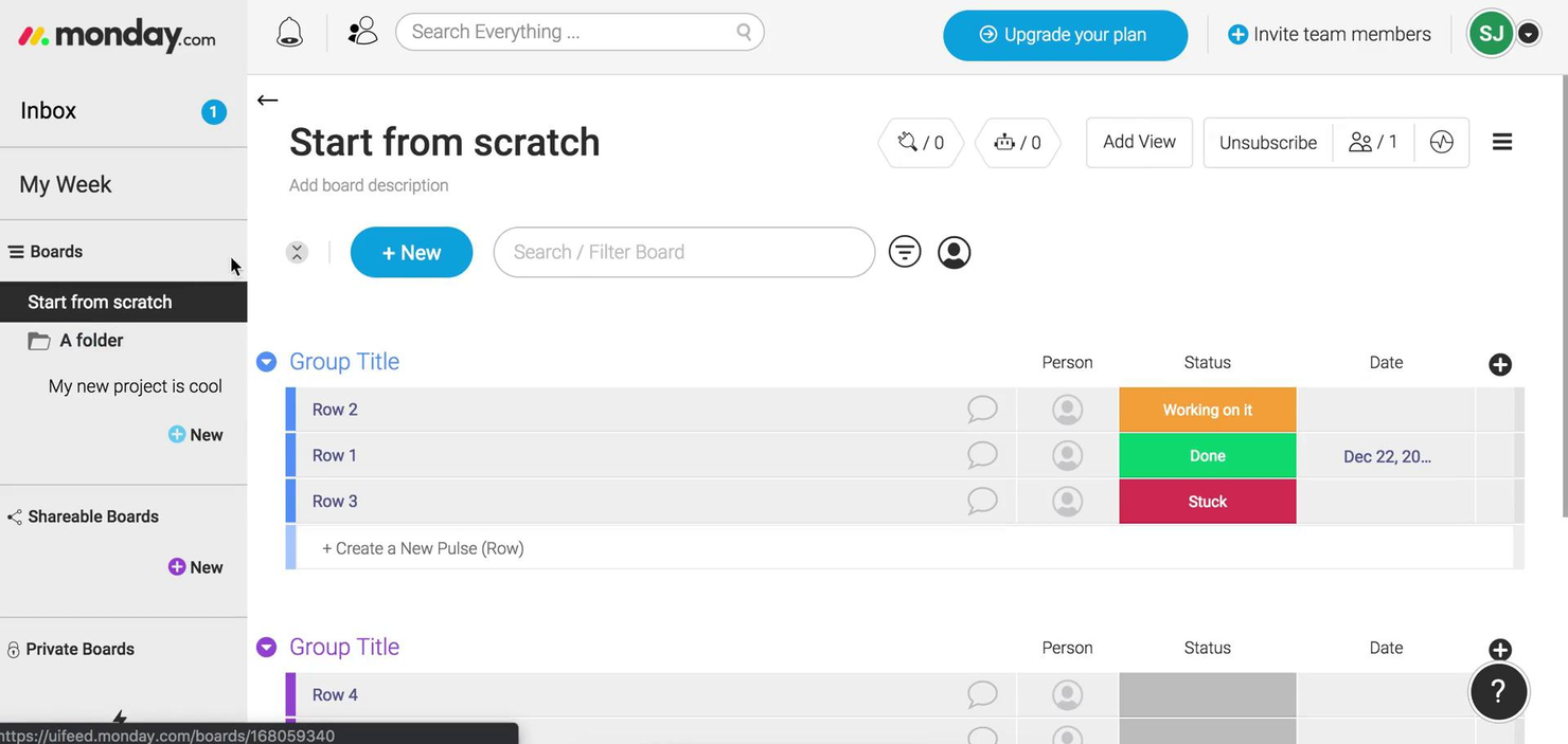 monday AI Workspace screenshot - I 10 migliori software gratuiti per la gestione dei progetti recensiti per il 2026
