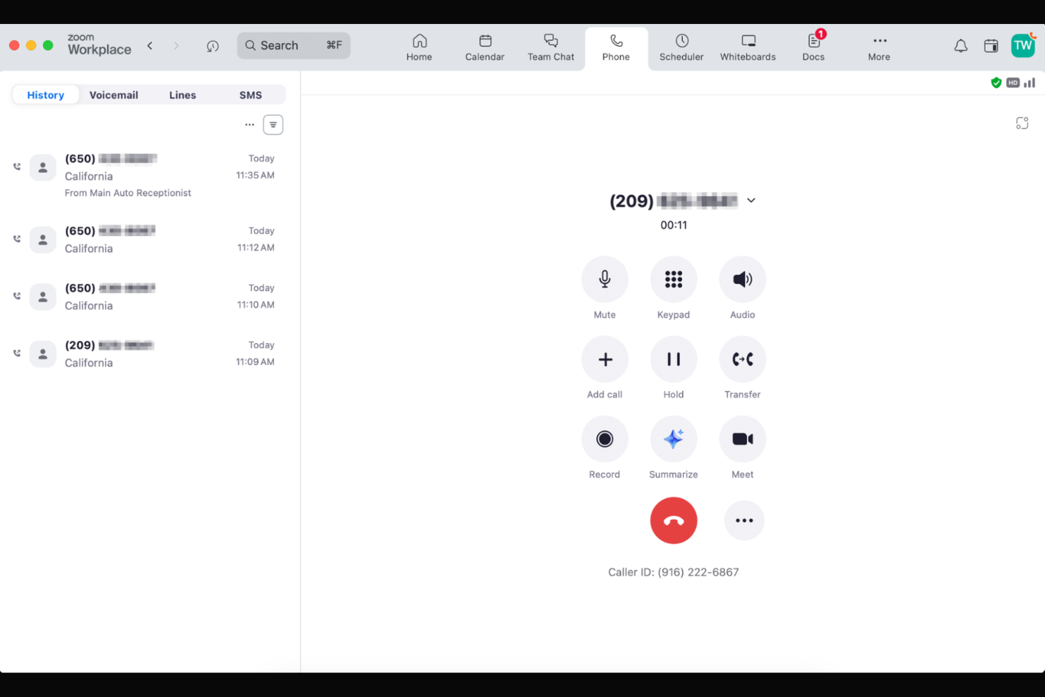 Zoom Phone screenshot - 10 beste Telefonanlagen mit automatischer Vermittlung im Jahr 2026