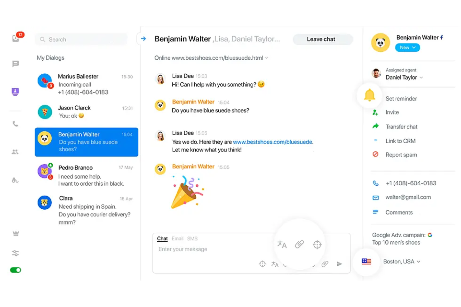 JivoChat screenshot - Los 10 mejores programas gratuitos de chat en vivo en 2026