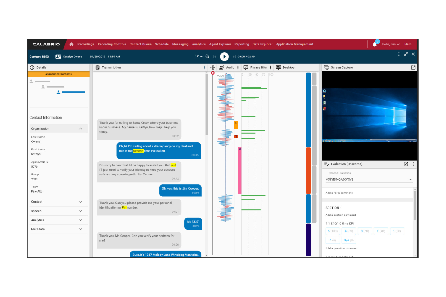 Verint screenshot - I 10 migliori software per la registrazione dei call center recensiti nel 2026