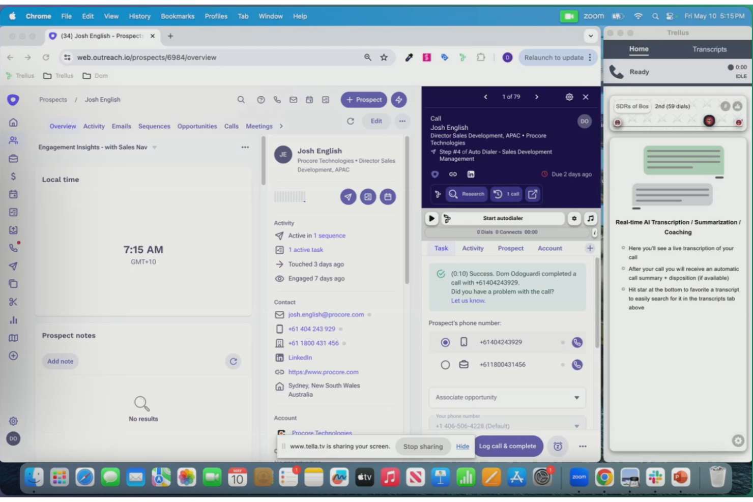 Trellus.AI screenshot - Le 10 migliori alternative a OpenPhone per piccoli team nel 2026