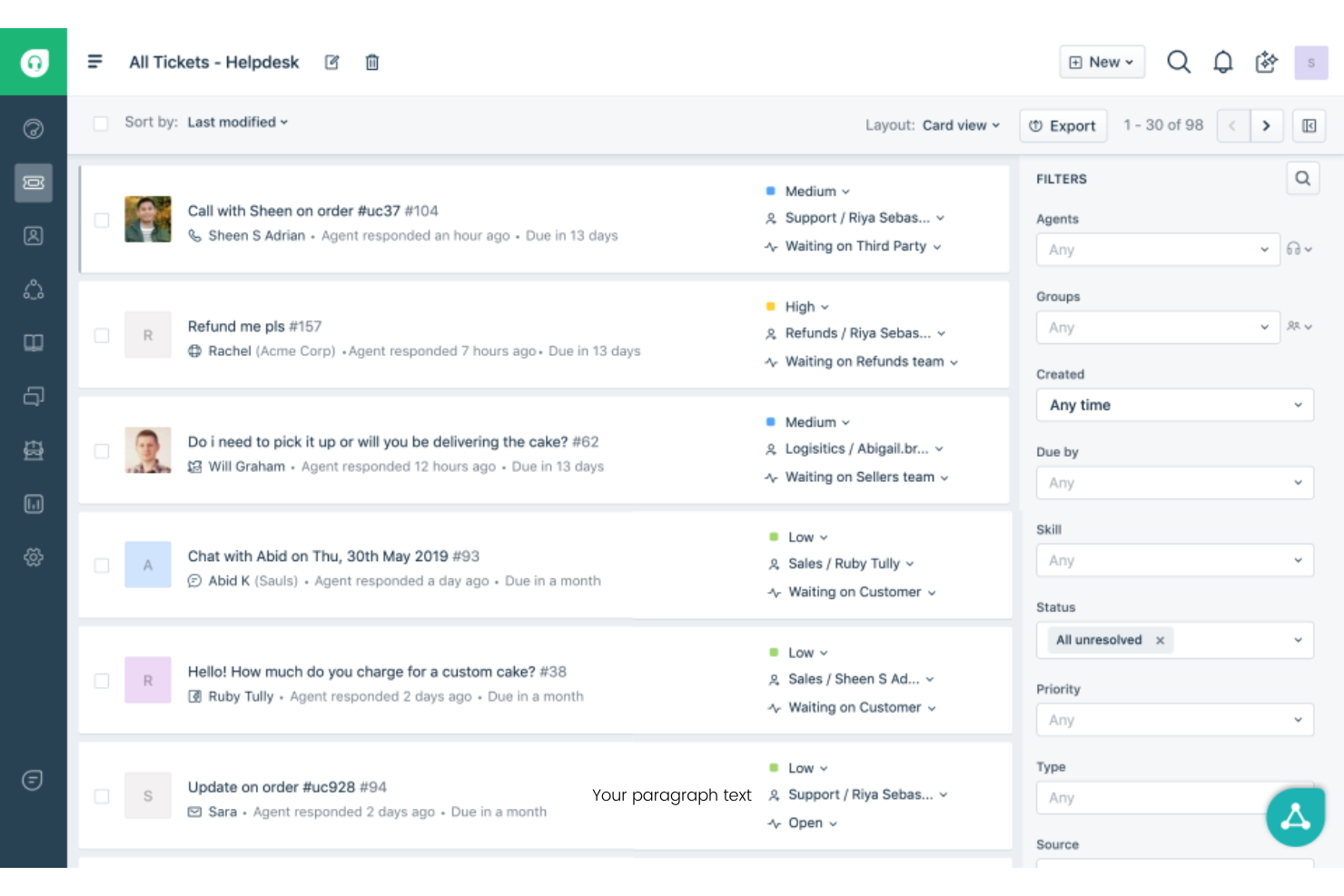 Freshdesk screenshot - Le 10 migliori alternative a OpenPhone per piccoli team nel 2026