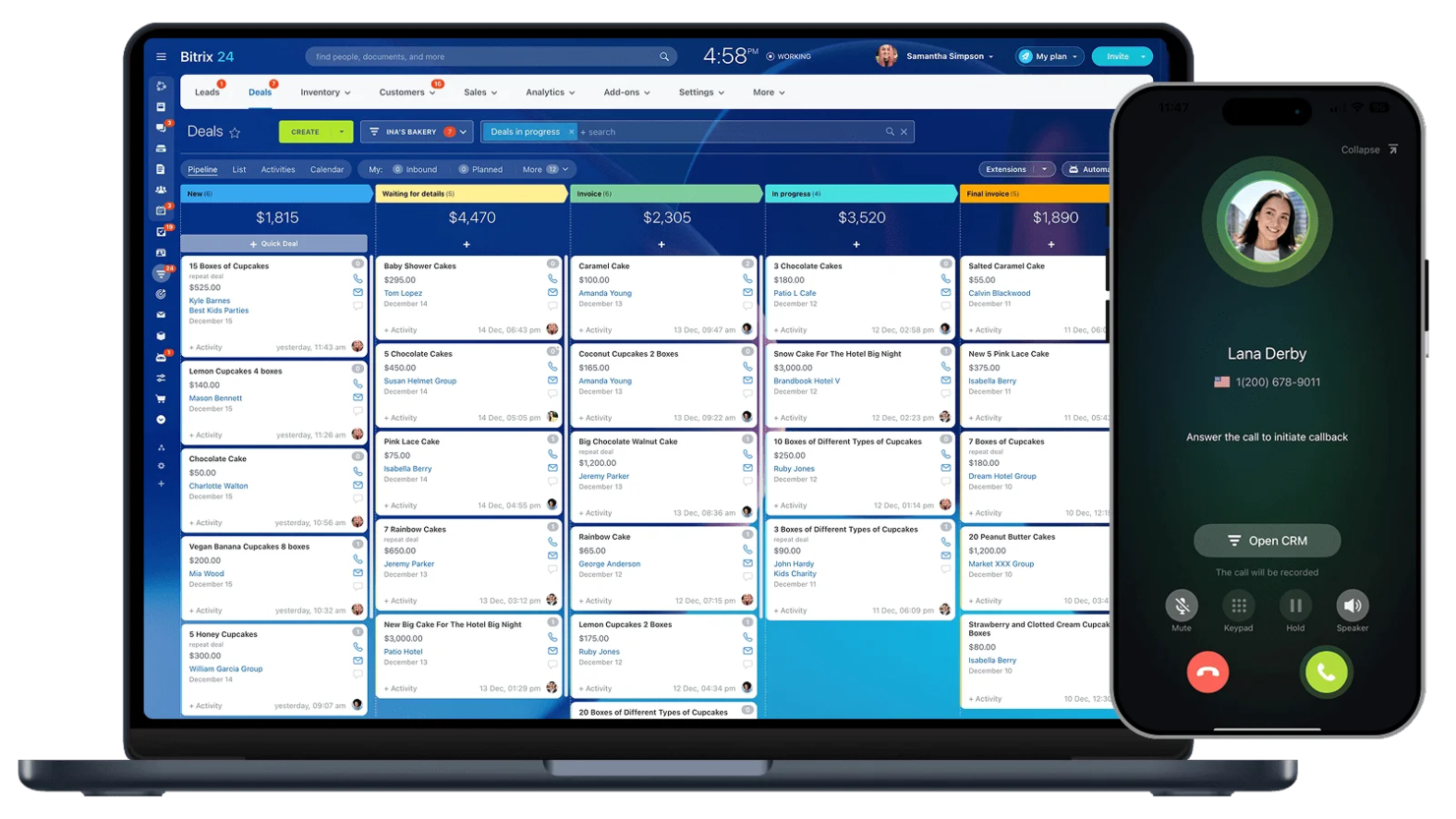 Bitrix24 screenshot - 10 scelte di software gratuiti per centri di assistenza telefonica per il 2026