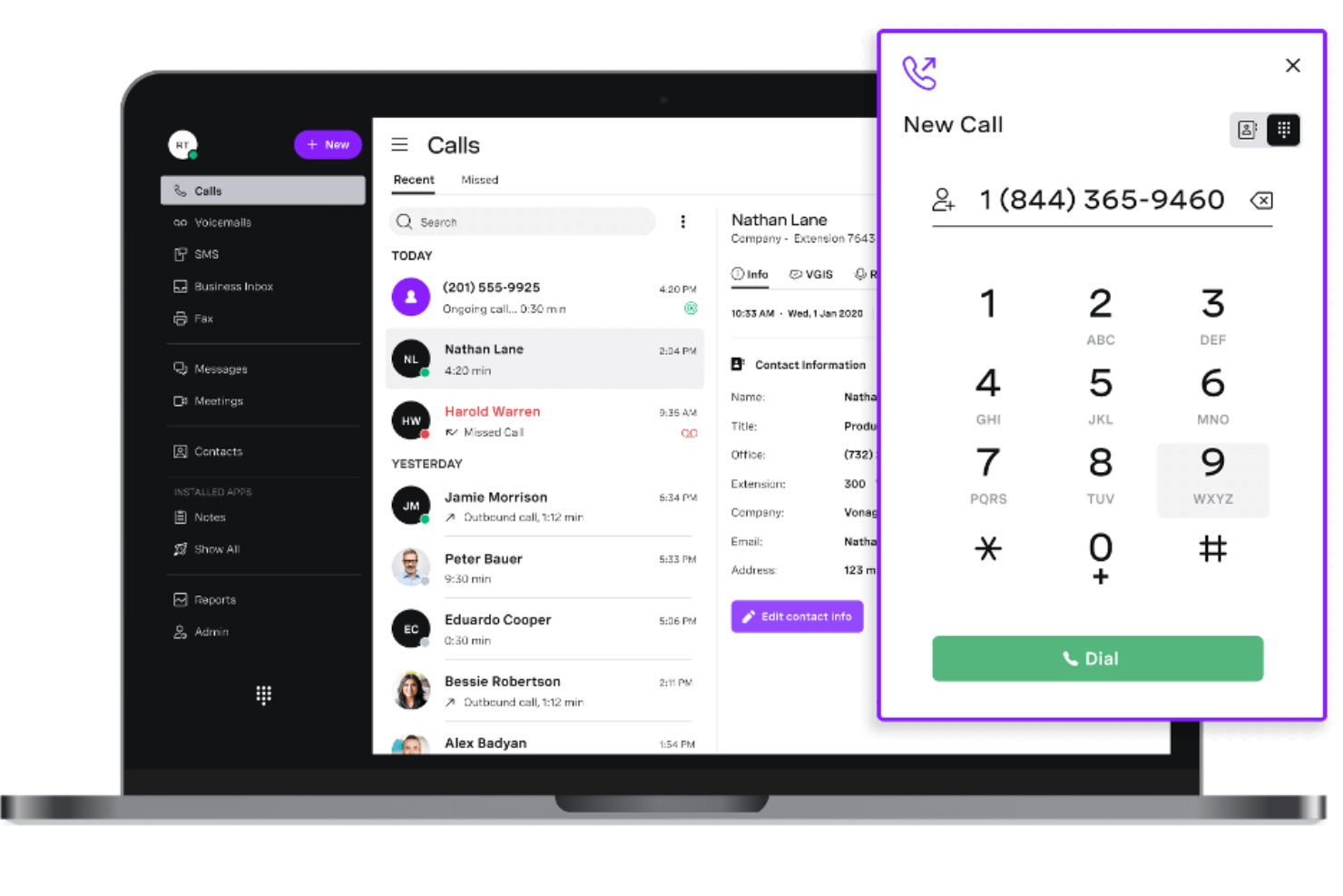 Vonage screenshot - 10 migliori alternative a Talkdesk per i centri di contatto nel 2026