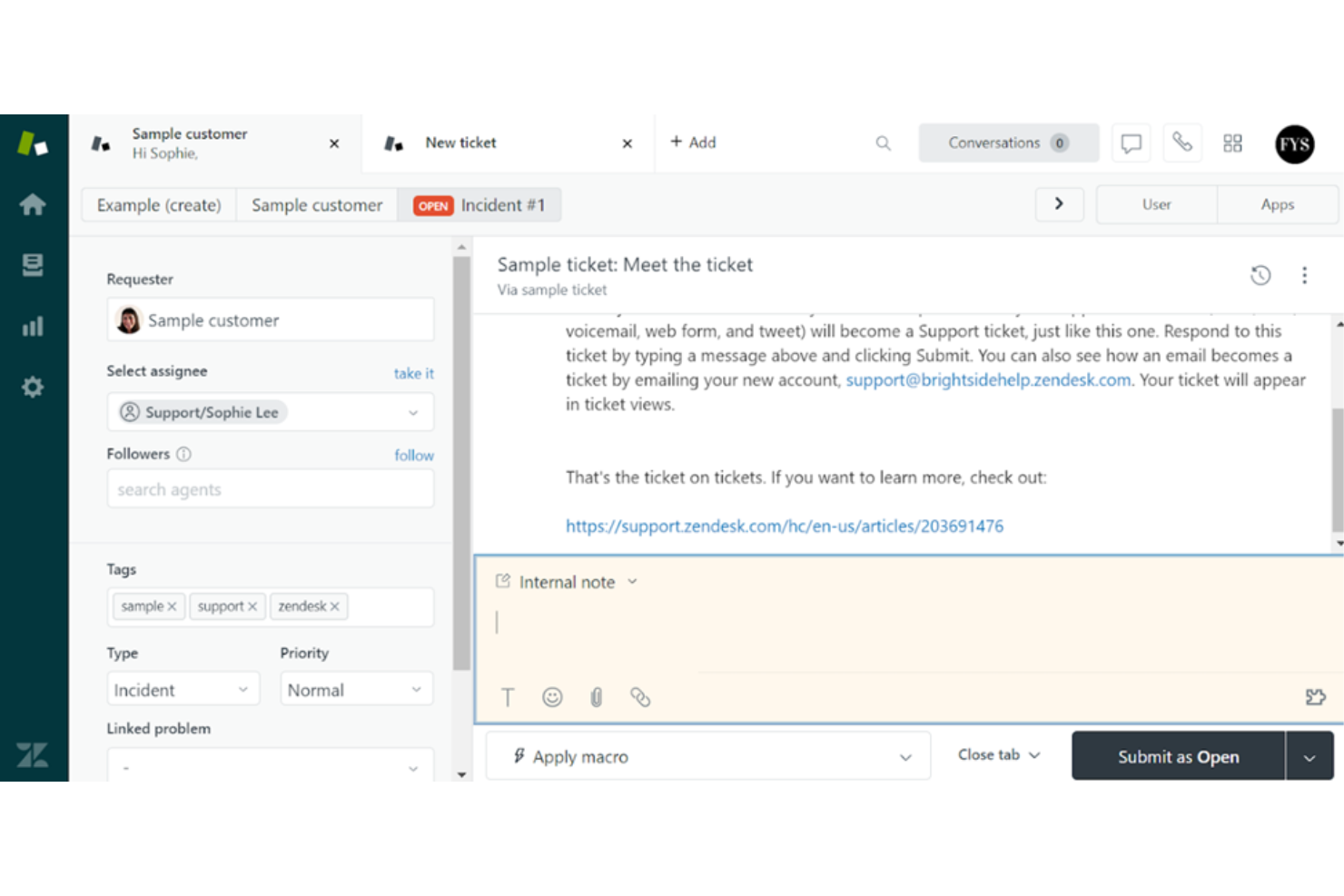 Zendesk screenshot - Los 10 mejores sistemas gratuitos de gestión de tickets analizados en 2026