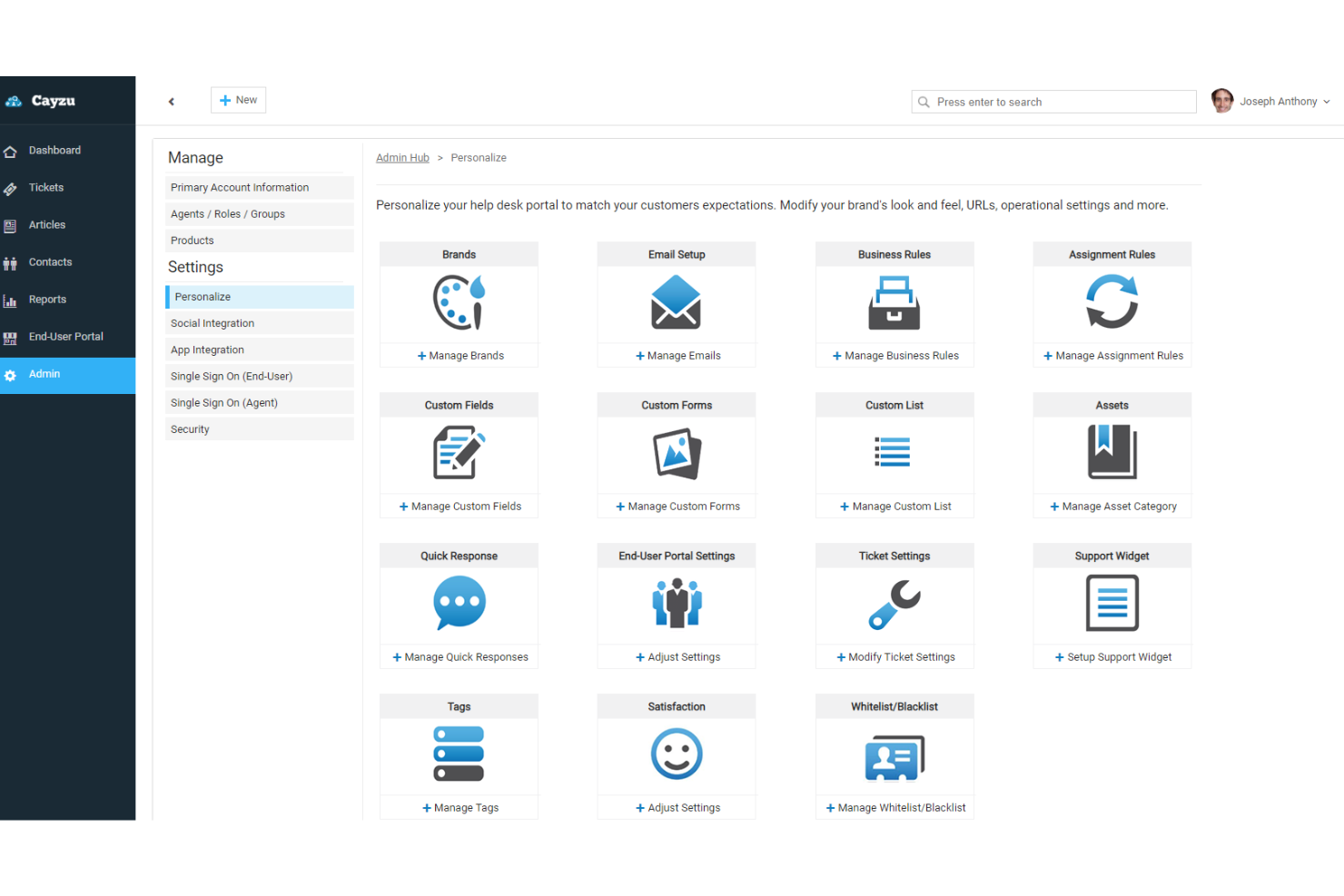 Cayzu screenshot - Las 10 mejores alternativas a Groove para la atención al cliente en 2026