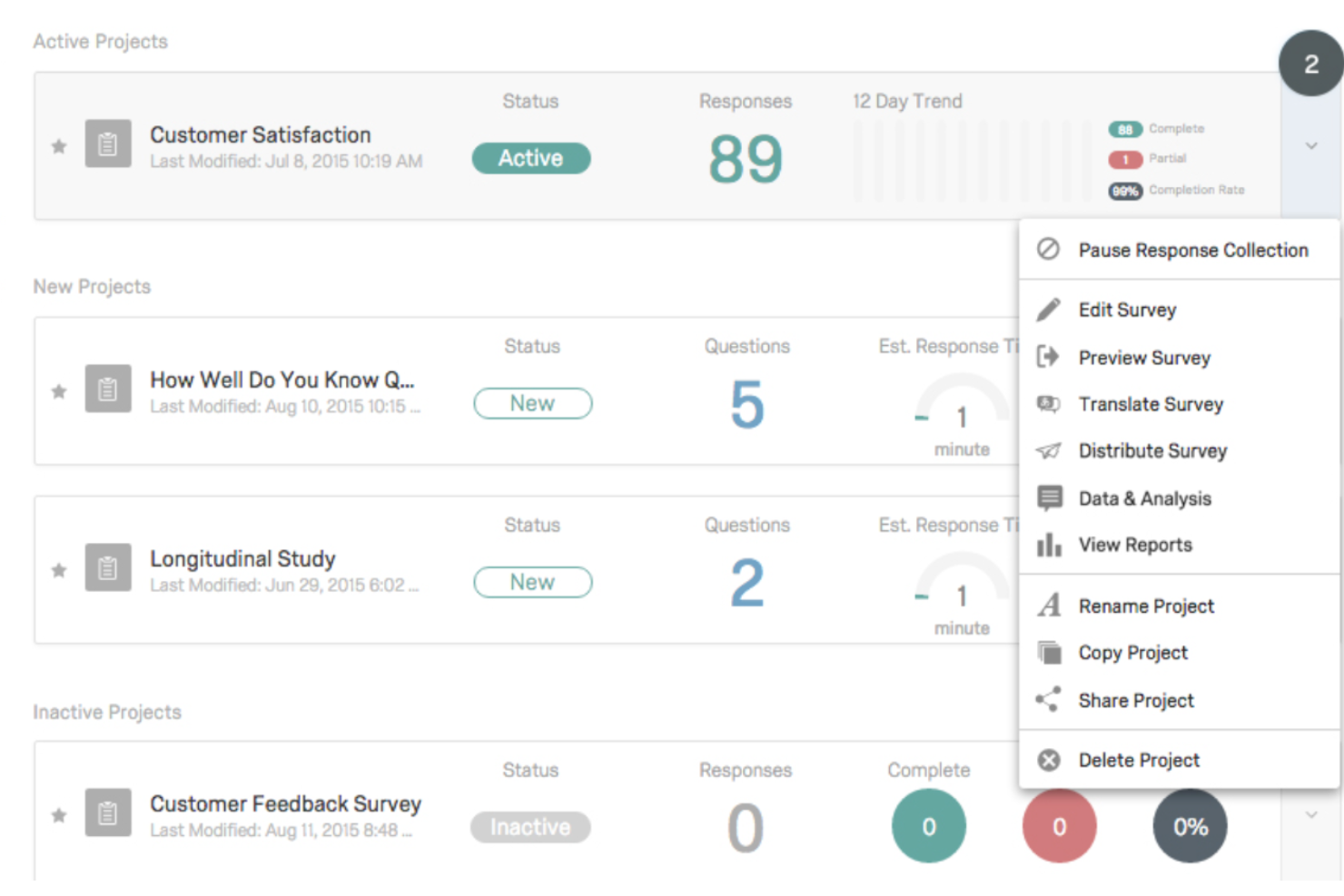 Qualtrics screenshot - Las 10 mejores herramientas de encuestas a clientes analizadas en 2026