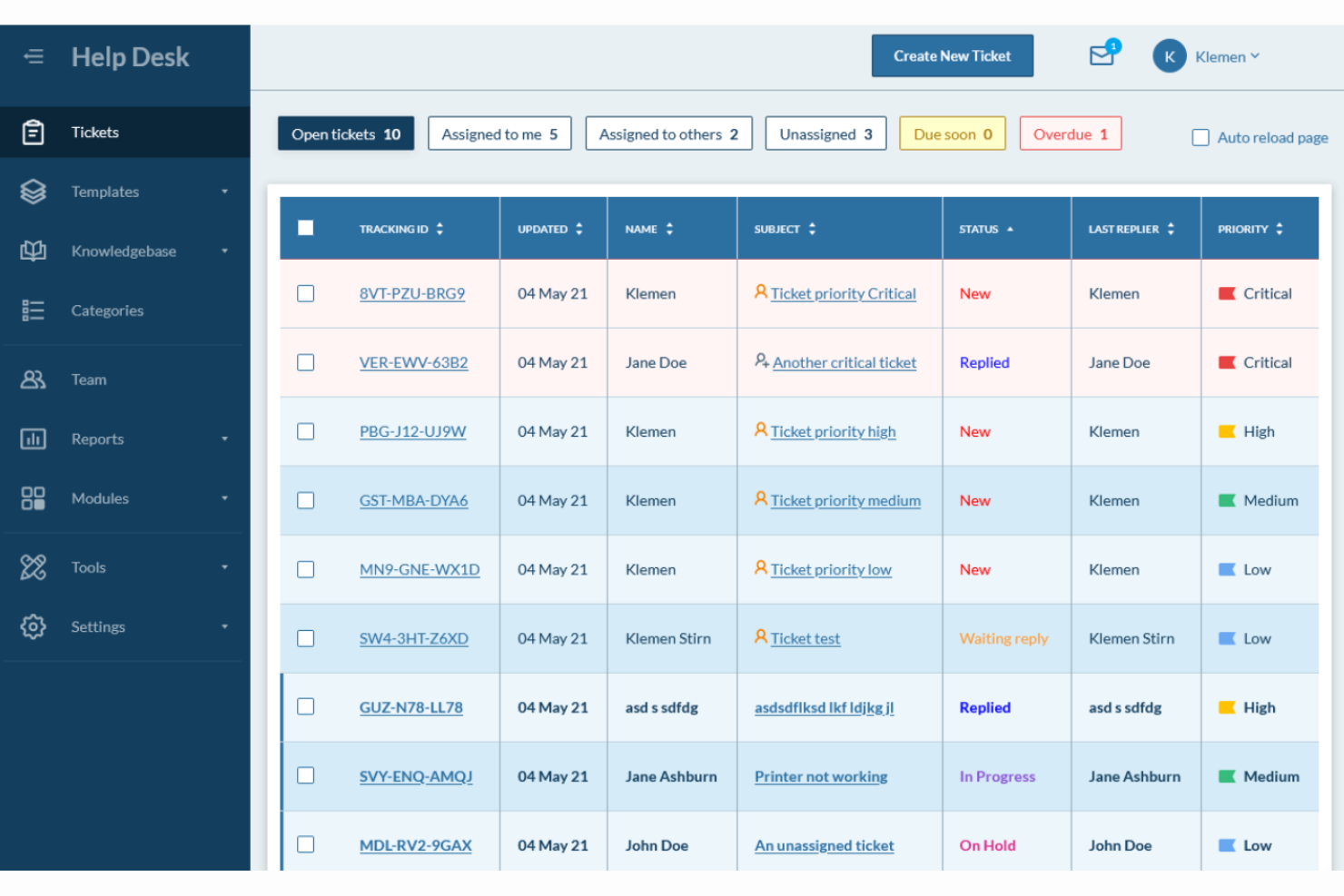 Hesk screenshot - I 10 migliori strumenti alternativi a osTicket per l’assistenza nel 2026